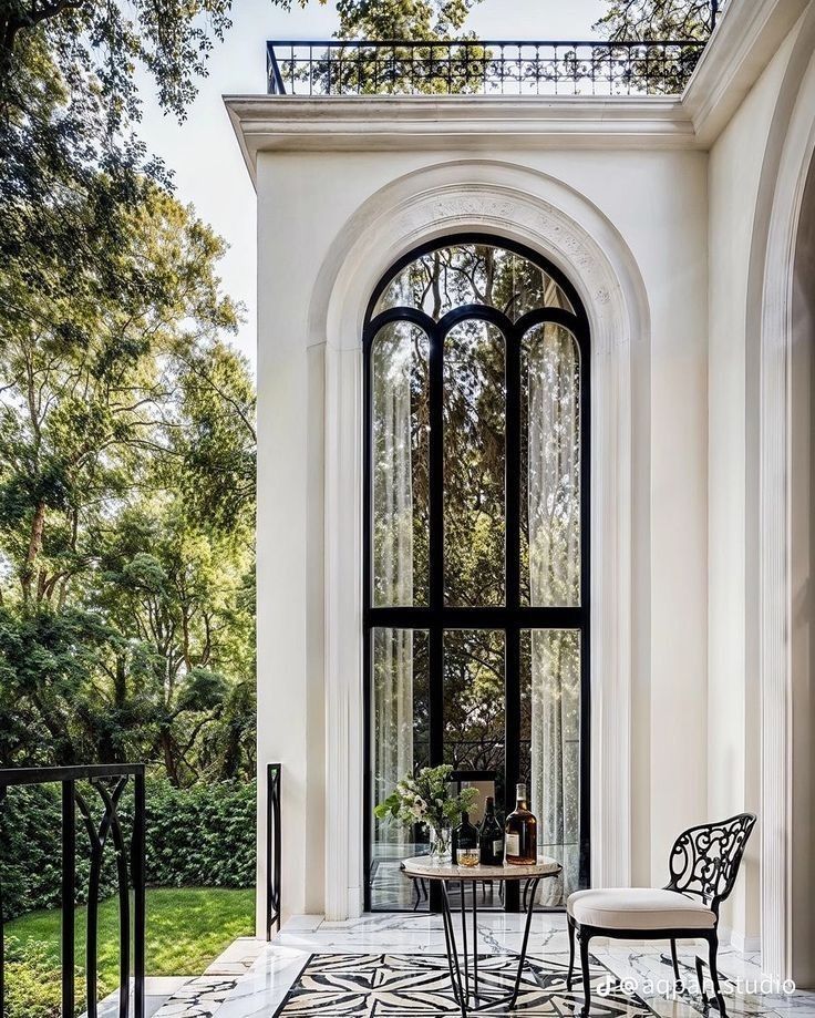 High Curved Top Window